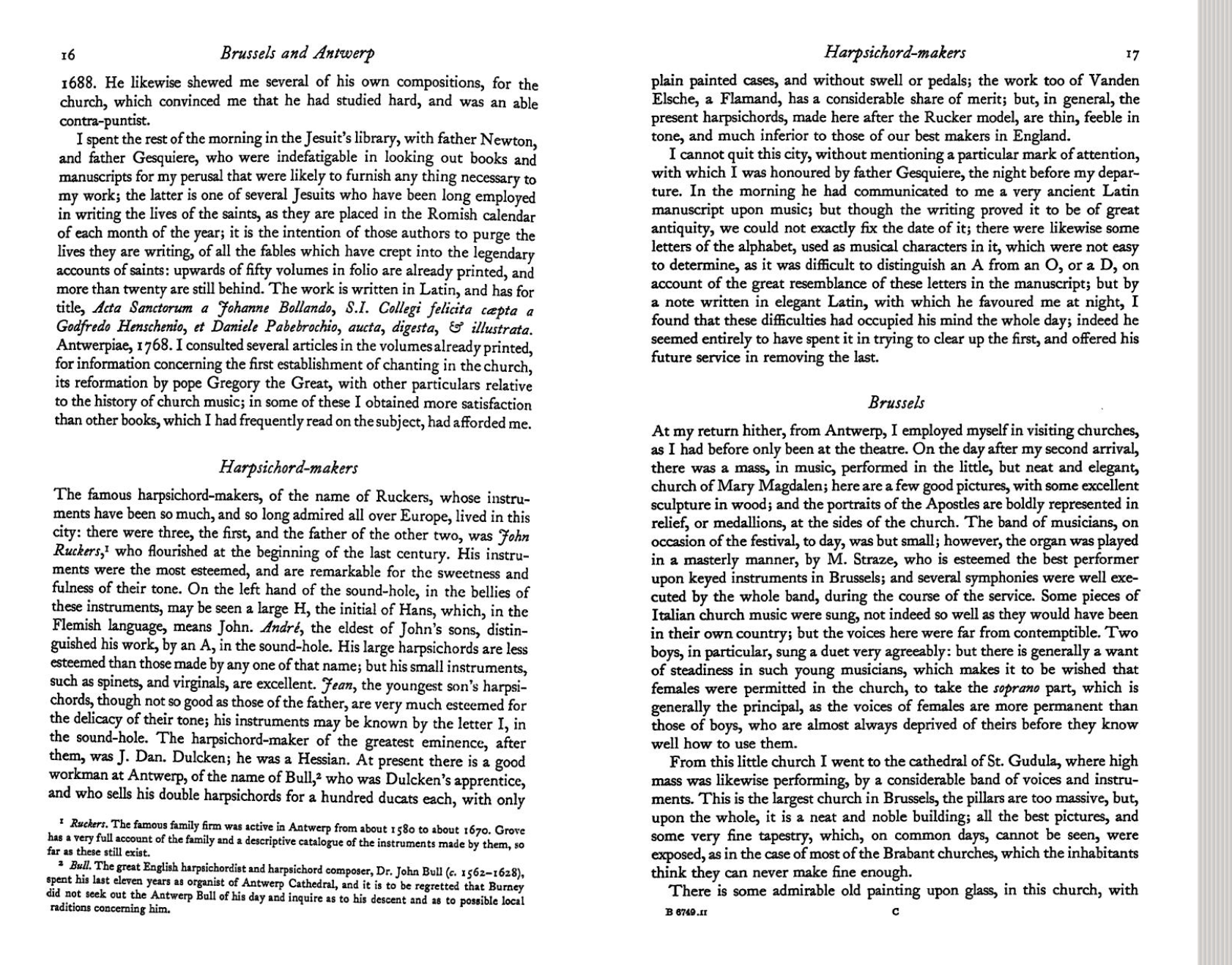 Dr. Burney&#39;s Musical Tours in Europe, Volume II. An Eighteenth-Century DULCKEN Musical Tour in Central Europe and the Netherlands