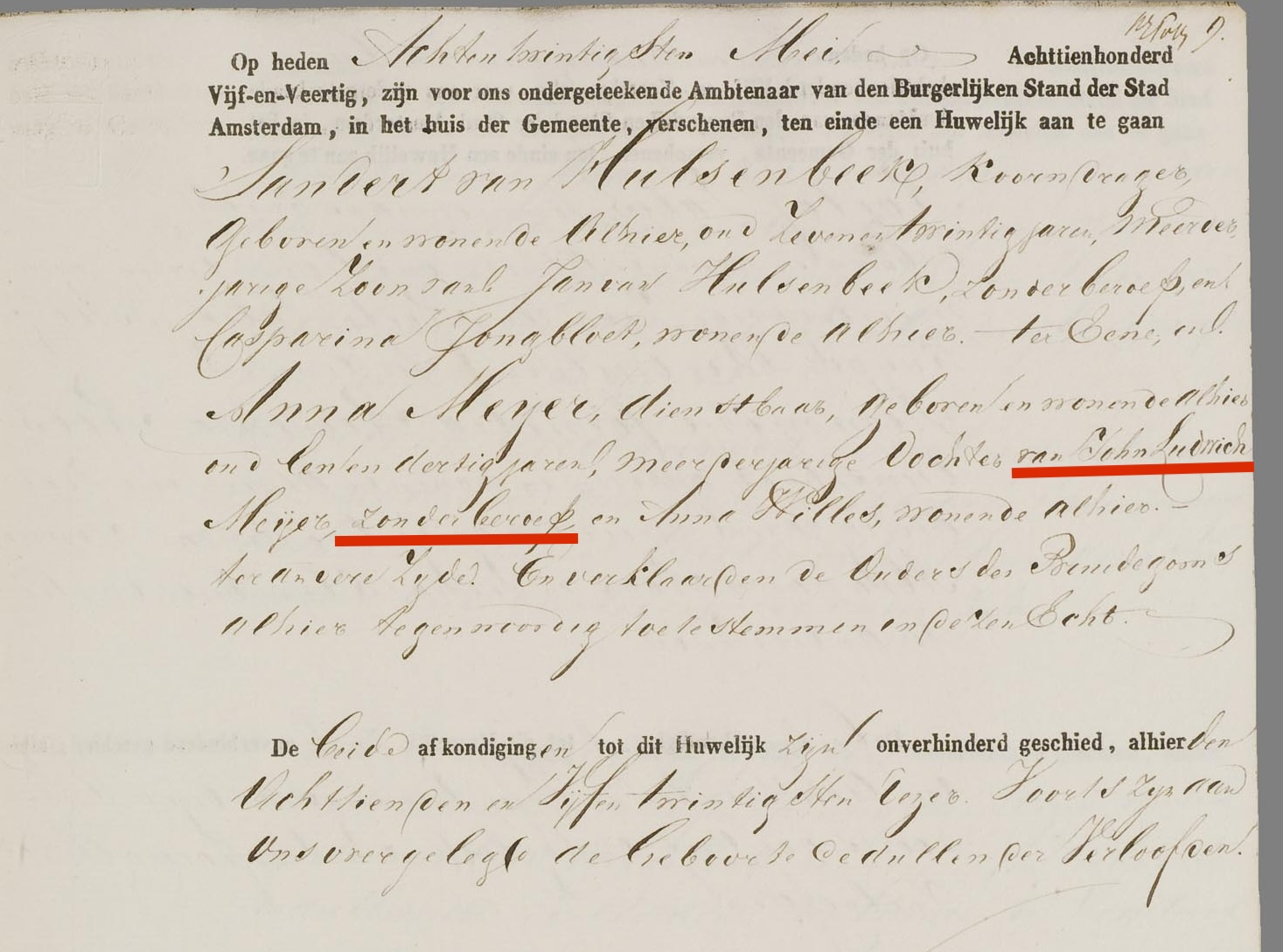 18 mei 1845 geen beroep